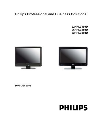Philips TÃ©lÃ©viseur LCD professionnel - Mode dâemploi - NLD