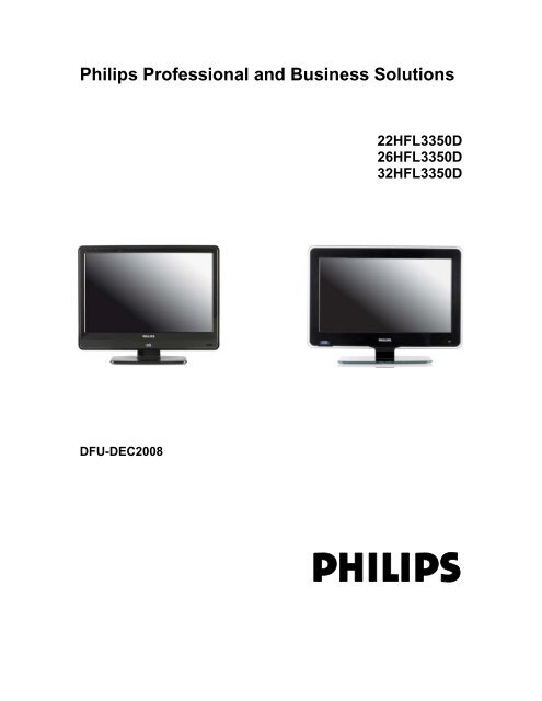 Philips T&eacute;l&eacute;viseur LCD professionnel - Mode d&rsquo;emploi - NLD