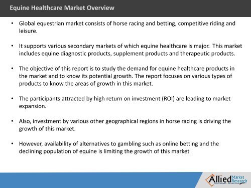 Equine Healthcare Market - Size, Share, Forecast, 2014 - 2022