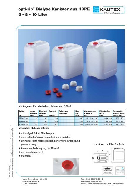 BEHÄLTER PROGRAMM - Kautex-Textron