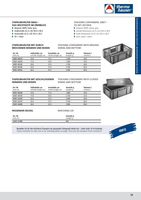 thermohauser general catalog 2013