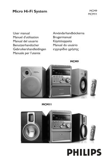 Philips MicrochaÃ®ne hi-fi - Mode dâemploi - SWE