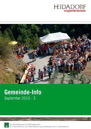 Nächstes Info - Gemeinde Visperterminen