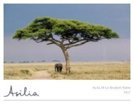 Asilia Africa - Resident Rates Card 2017