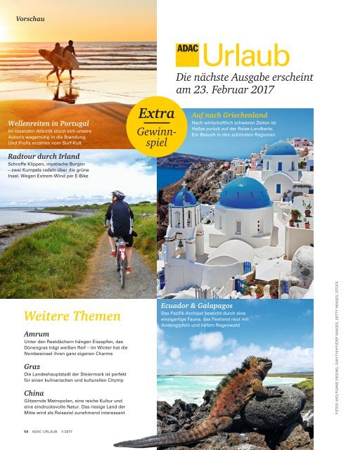 ADAC Urlaub Januar-Ausgabe 2017, Baden Württemberg