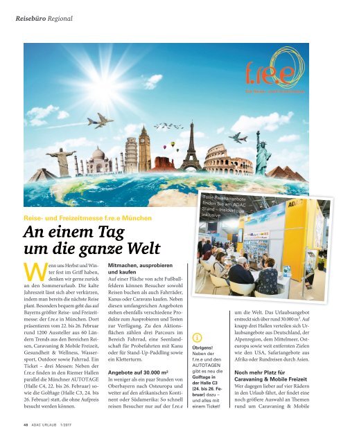 ADAC Urlaub Januar-Ausgabe 2017, Südbayern