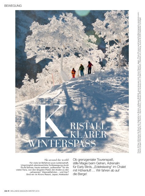 WELLNESS Magazin Exklusiv - Winter 2016
