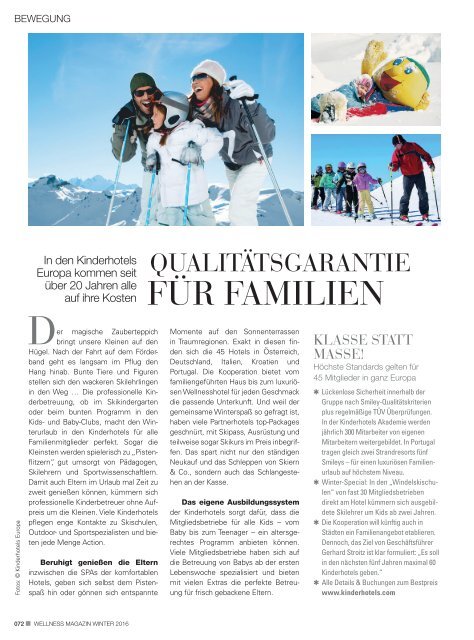 WELLNESS Magazin Exklusiv - Winter 2016