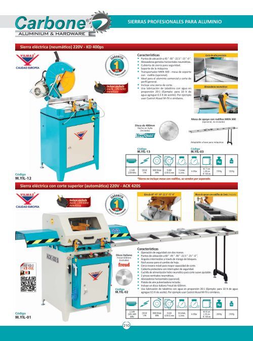 Sierra Ingletadora manual con angulo de corte ajustable– Carbone