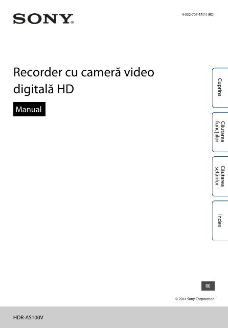 Sony HDR-AS100VB - HDR-AS100VB Guida all&rsquo;uso Rumeno