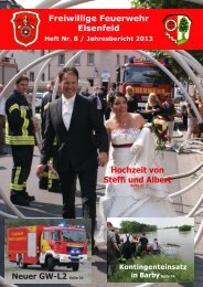 Freiwillige Feuerwehr Elsenfeld Jahresbericht 2013