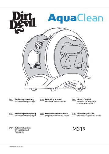 Dirt Devil Dirt Devil Steam cleaners - M319-0 - Manual (Multilingue)
