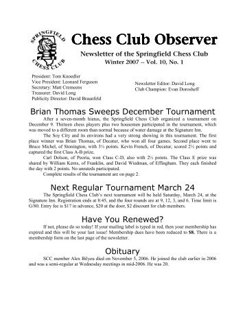 Chess Club Observer
