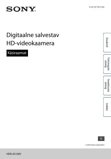 Sony HDR-AS100VB - HDR-AS100VB Guida allâuso Estone