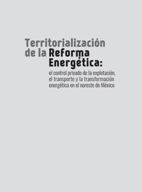 Territorialización de la Reforma Energetica