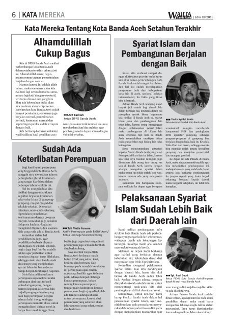 Warta Banda Aceh EDISI XII 2016