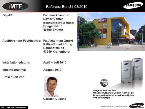 Referenz-Bericht 08/2010 - MTF GmbH