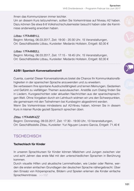 Programm Frühjahr 2017 - Volkshochschule Dreiländereck