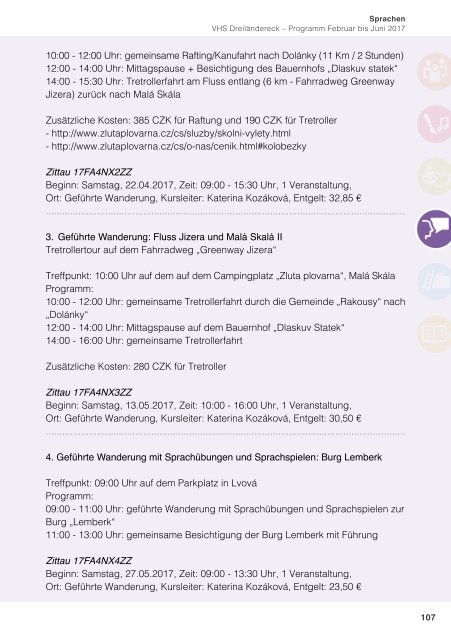 Programm Frühjahr 2017 - Volkshochschule Dreiländereck