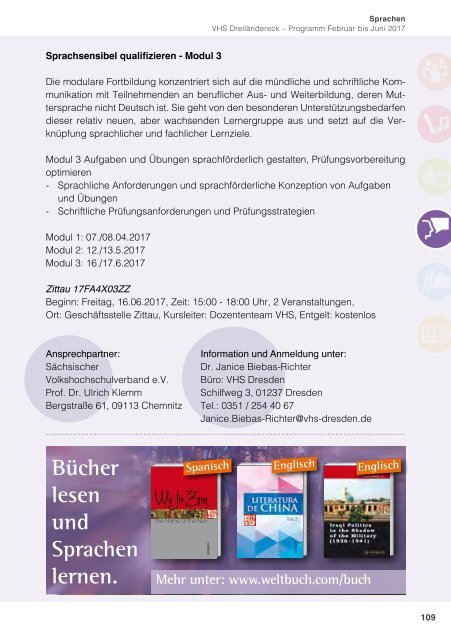 Programm Frühjahr 2017 - Volkshochschule Dreiländereck