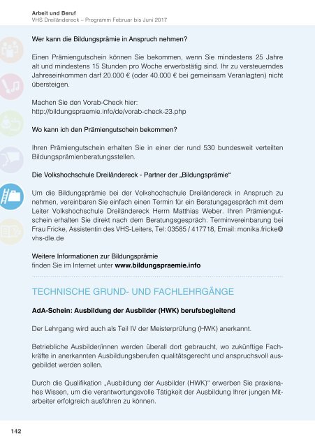 Programm Frühjahr 2017 - Volkshochschule Dreiländereck