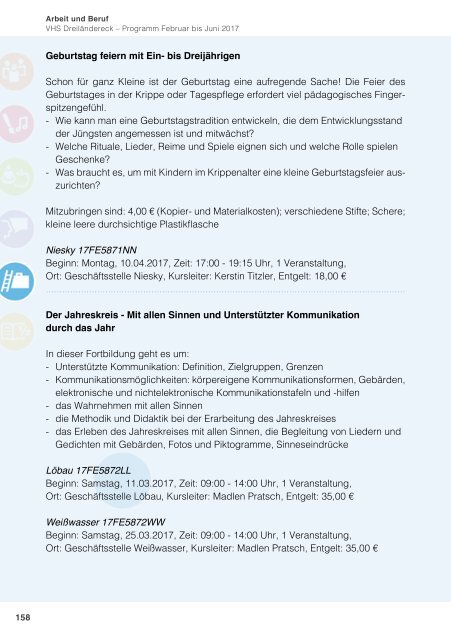 Programm Frühjahr 2017 - Volkshochschule Dreiländereck