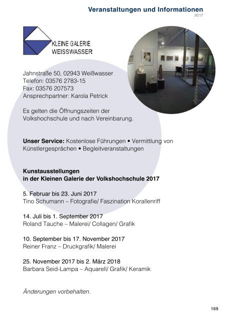 Programm Frühjahr 2017 - Volkshochschule Dreiländereck