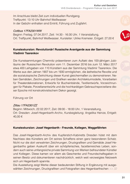 Programm Frühjahr 2017 - Volkshochschule Dreiländereck