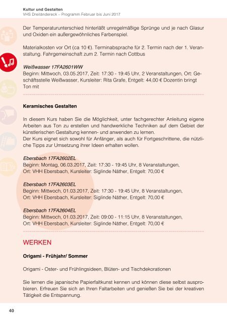 Programm Frühjahr 2017 - Volkshochschule Dreiländereck