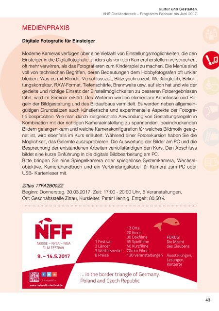 Programm Frühjahr 2017 - Volkshochschule Dreiländereck