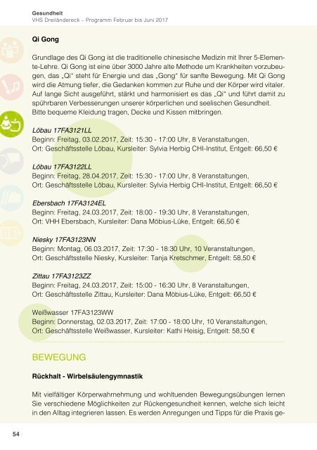 Programm Frühjahr 2017 - Volkshochschule Dreiländereck