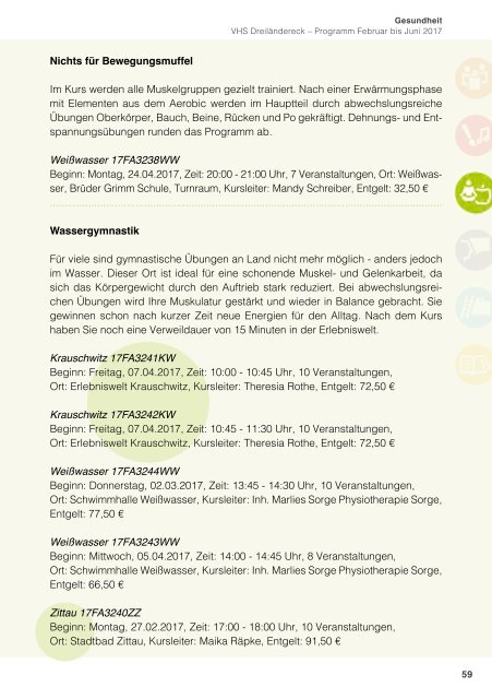 Programm Frühjahr 2017 - Volkshochschule Dreiländereck