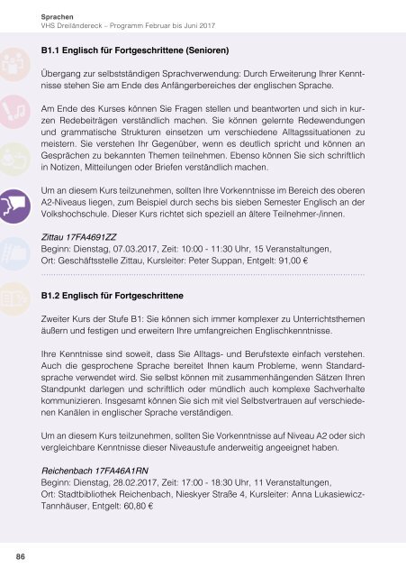 Programm Frühjahr 2017 - Volkshochschule Dreiländereck