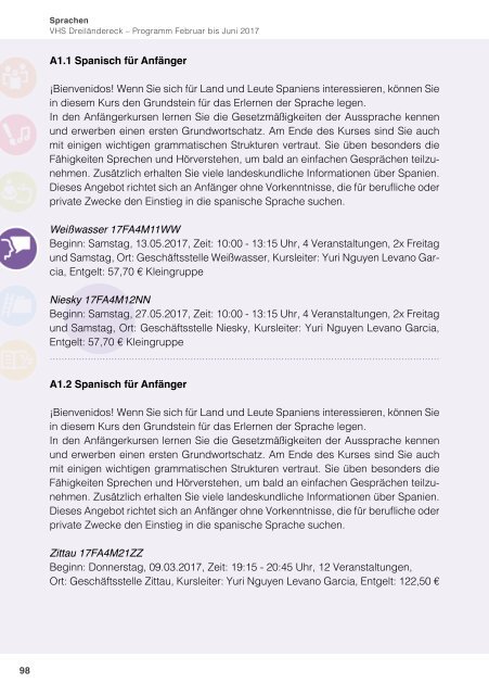 Programm Frühjahr 2017 - Volkshochschule Dreiländereck