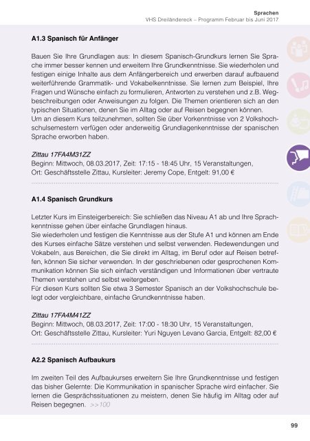 Programm Frühjahr 2017 - Volkshochschule Dreiländereck