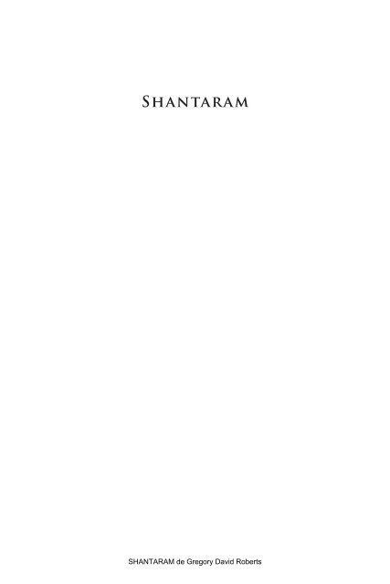 SHANTARAM PDF GRATIS DOWNLOAD