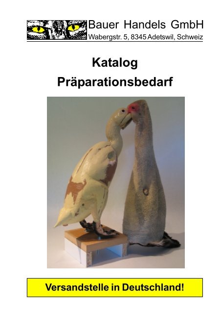 Hauptkatalog Präparationsbedarf - Bauer Handels GmbH