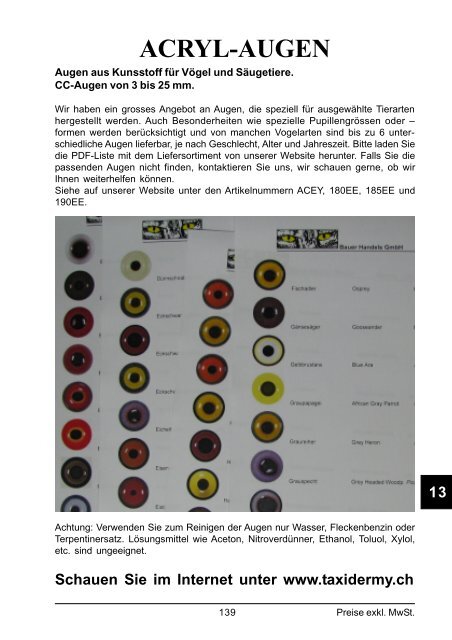 Hauptkatalog Präparationsbedarf - Bauer Handels GmbH