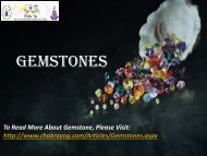 Gemstone | Gems Benefits | Gemstone Powers - Chakrayog