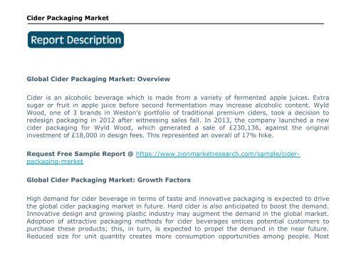 Cider Packaging Market, 2016 - 2024