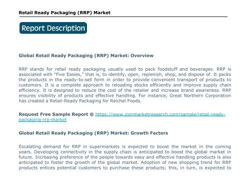 Retail Ready Packaging (RRP) Market, 2016 - 2024