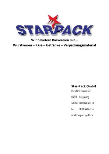 Starpack Katalog - Preise