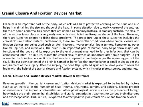 Cranial Closure And Fixation Devices Market