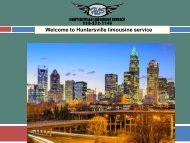 Welcome to Huntersville limousine service