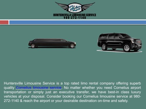 Huntersville limousine service