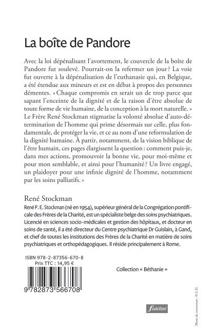 La boîte de Pandore. Réflexion sur l'euthanasie sous une perspective chrétienne