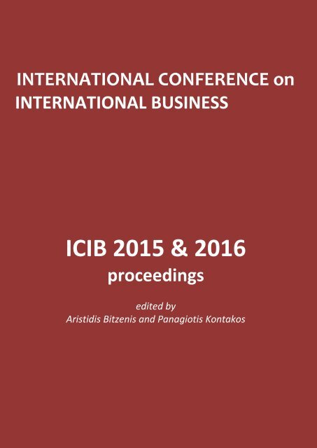 ICIB 2015 &amp; 2016