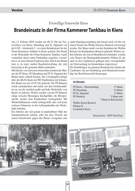 Dorfblatt GEMEINDE KIENS