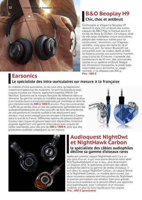 ON Magazine - Guide casques et écouteurs 2017