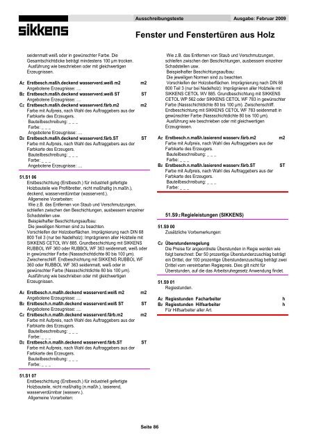 Beschichtung auf Holz und Metall - Sikkens